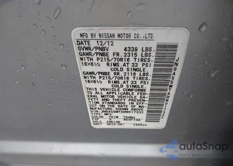 2013 Nissan Rogue S from USA, damaged, VIN JN8AS5MTXDW017332